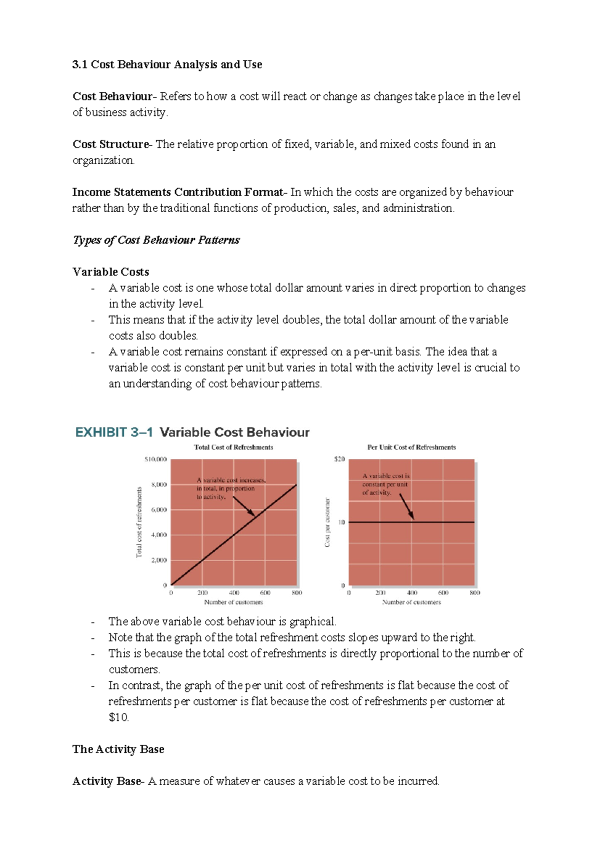 Acct 2230 Ch. 3 Notes - 3 Cost Behaviour Analysis and Use Cost ...