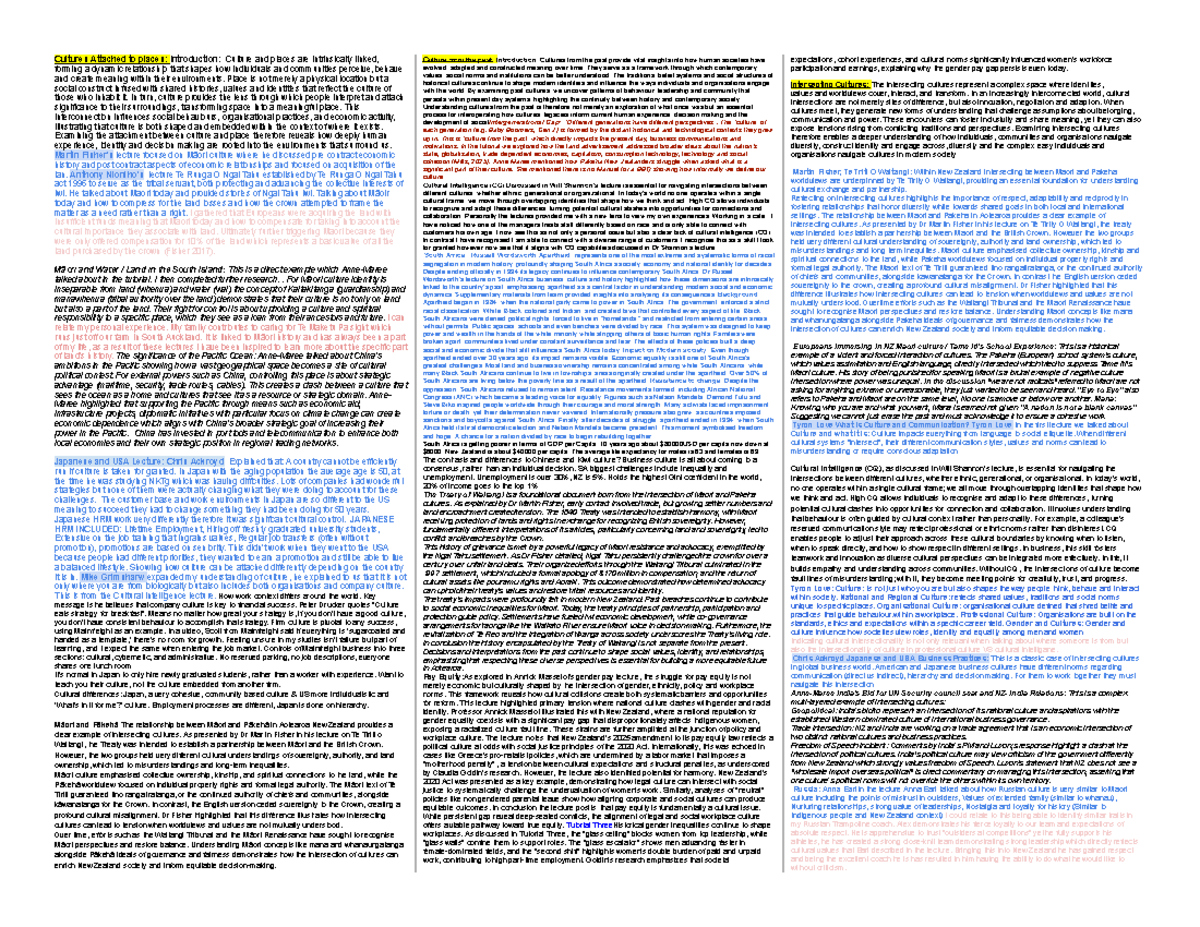 BSNS201 Final Exam Cheat Sheet: Cultures and Places Interconnected ...
