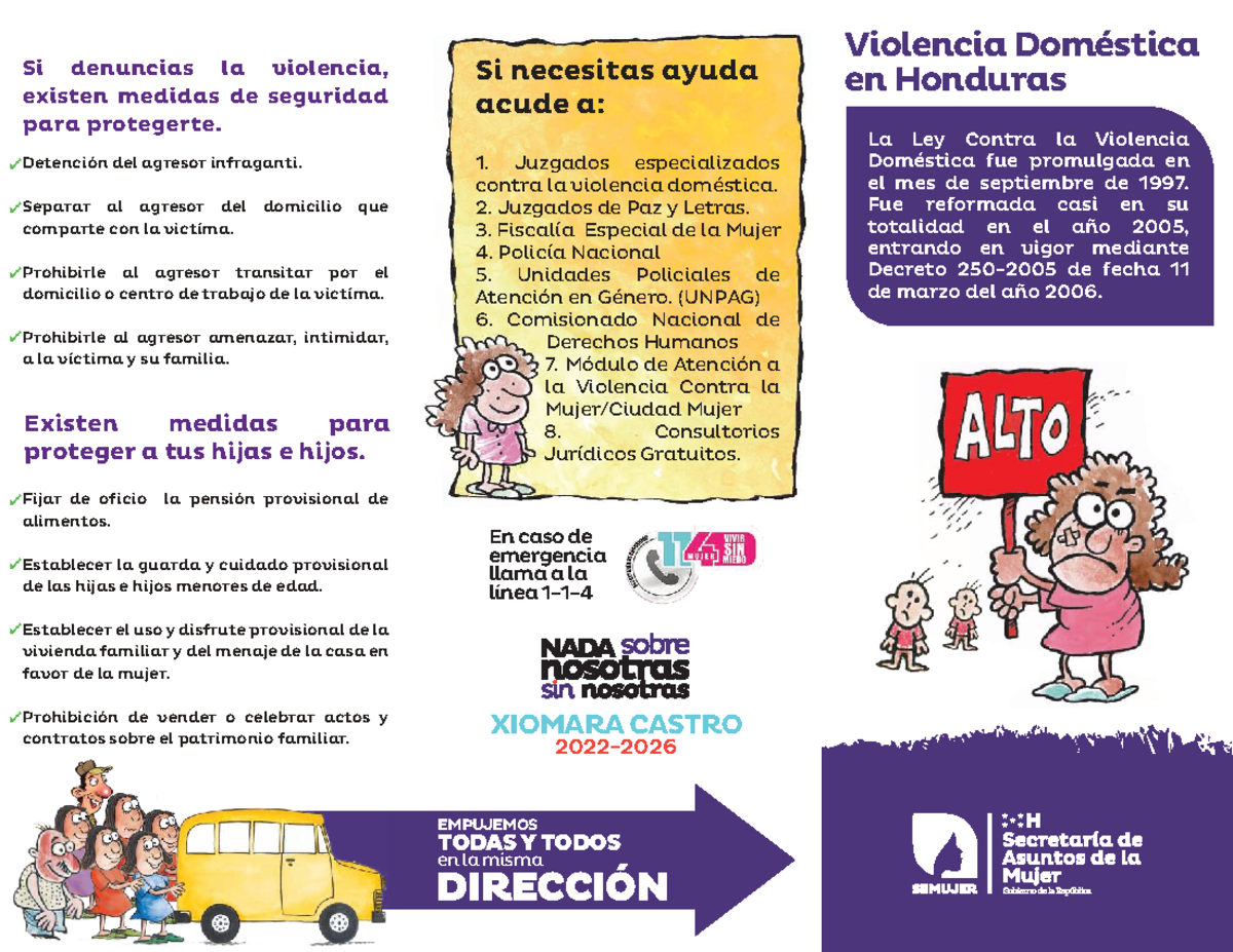 Trifolio sobre Violencia Doméstica en Honduras - Final Exam - Studocu