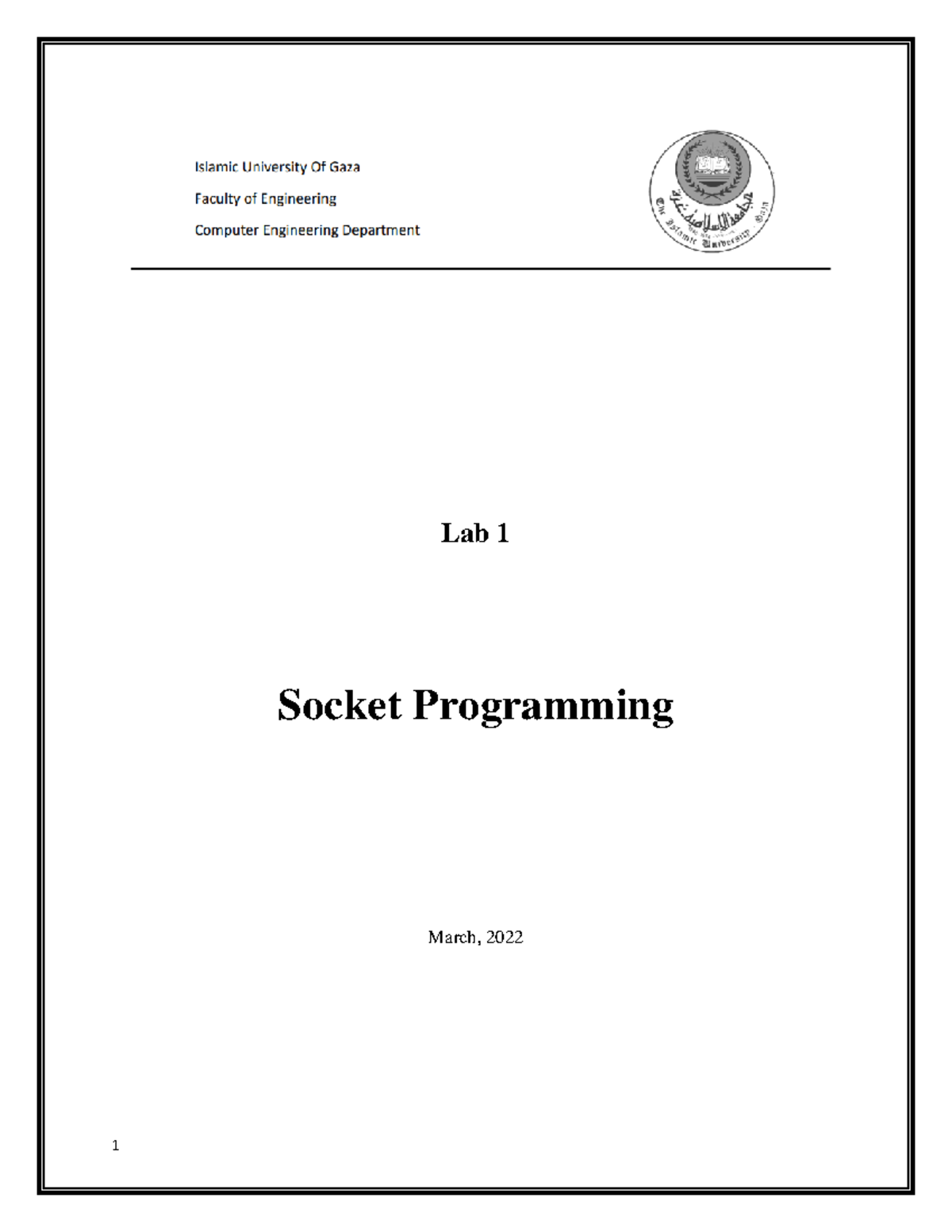 Lab1 Sockets - some topices of ccna security - Lab 1 Socket Programming ...