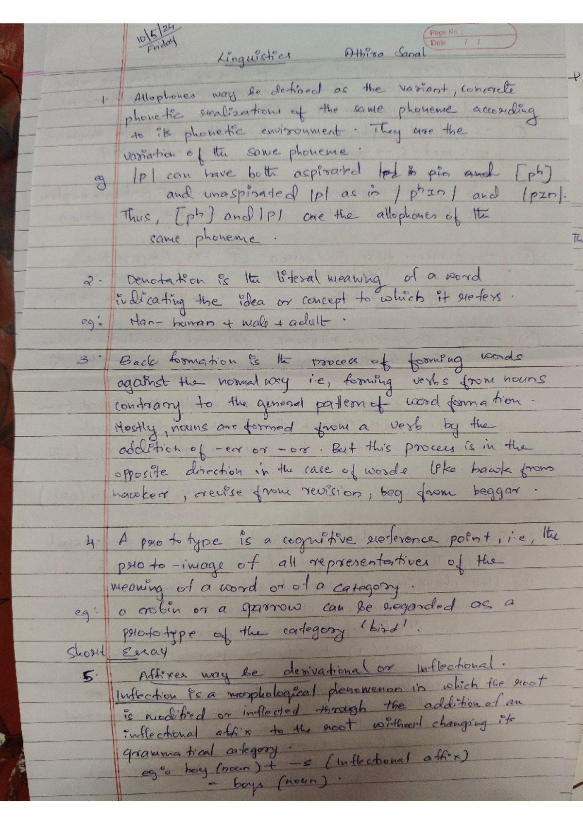 Linguistics Notes: Poetic Structure and Word Formation Processes - Studocu