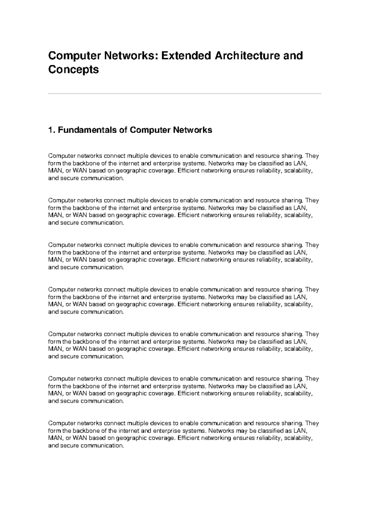 Computer Networks: Fundamentals, Routing, and Security Concepts - Studocu