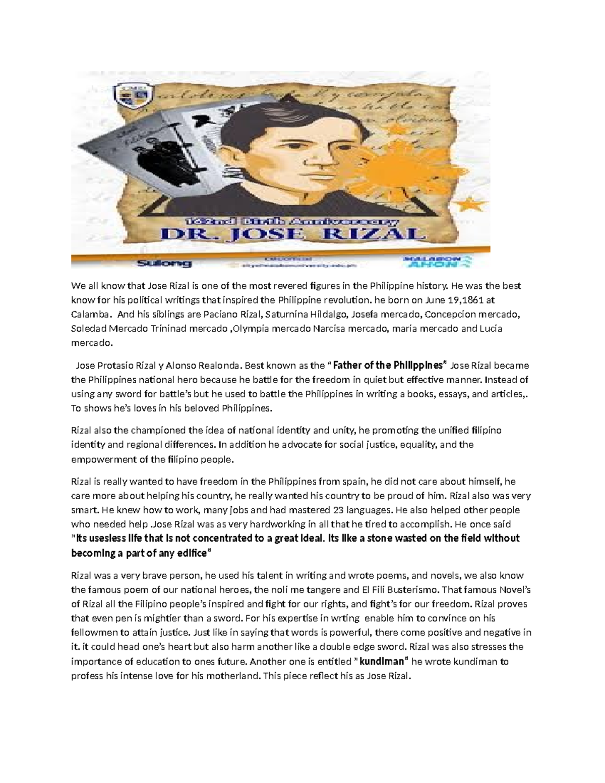 We all know that Jose Rizal is one of the most revered figures in the ...
