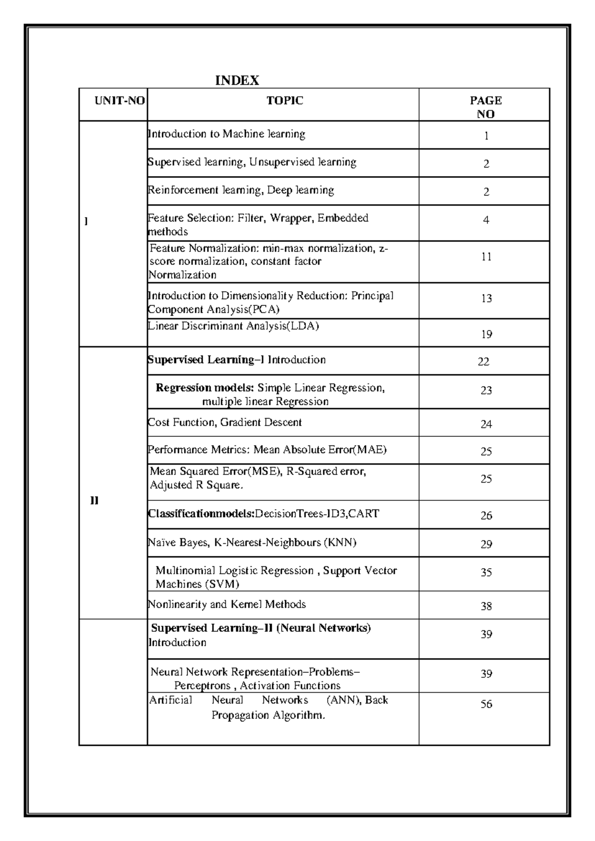 Machine Learning Overview and Techniques - CSE 2 & MCA ML - Studocu
