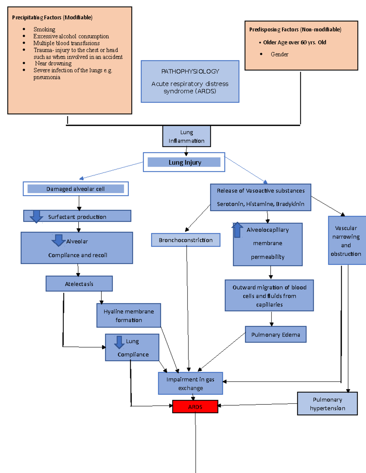 ARDS Pathophysiology and Nursing Interventions Overview - Studocu