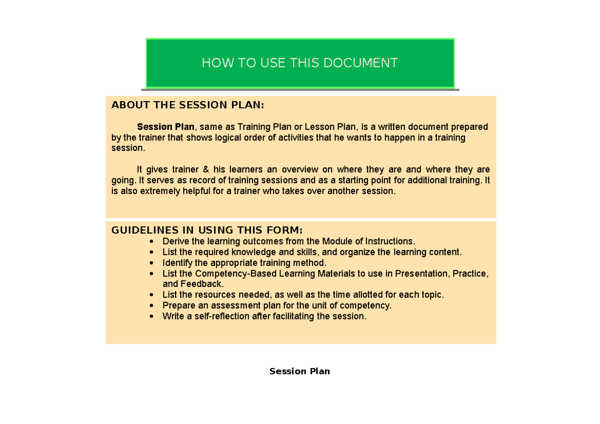 364507429 Session Plan for LO1: Bookkeeping NC III Module - Studocu