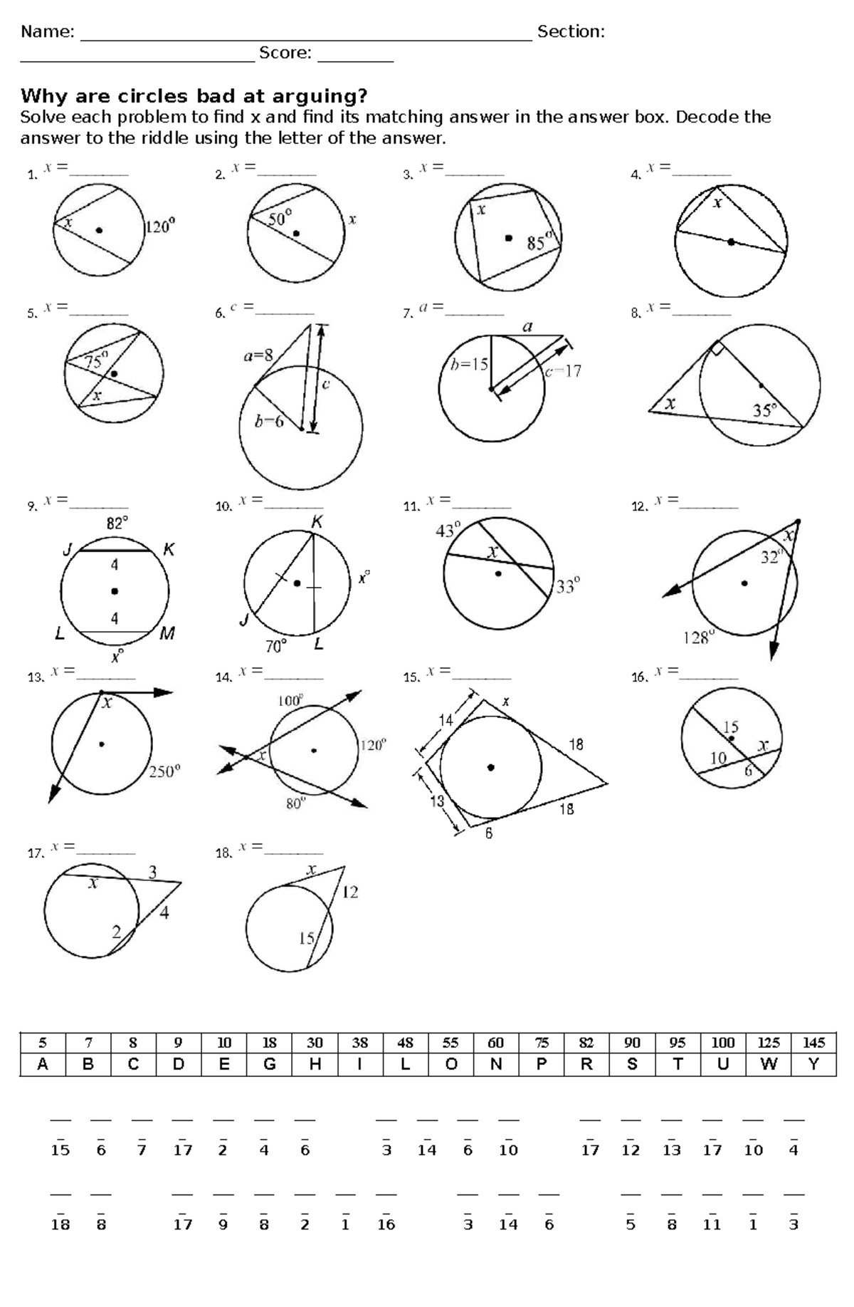 Math Riddle: Why Circles Struggle in Arguments (Math 101) - Studocu