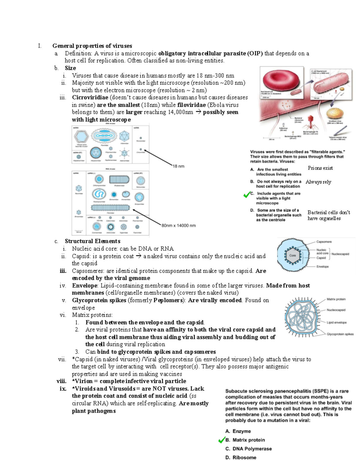 General Properties of Viruses: Overview and Classification - Studocu