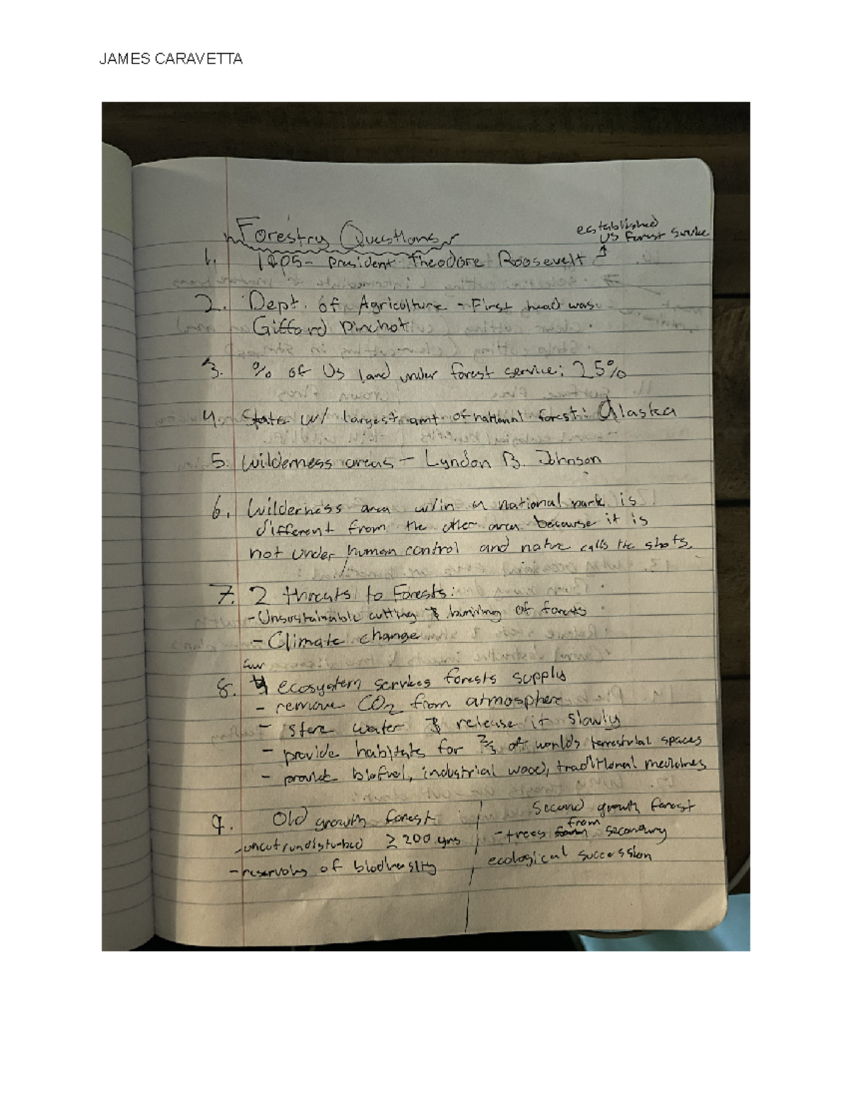 Unit 5 Forestry Questions - Forestry Questions established us Forest ...