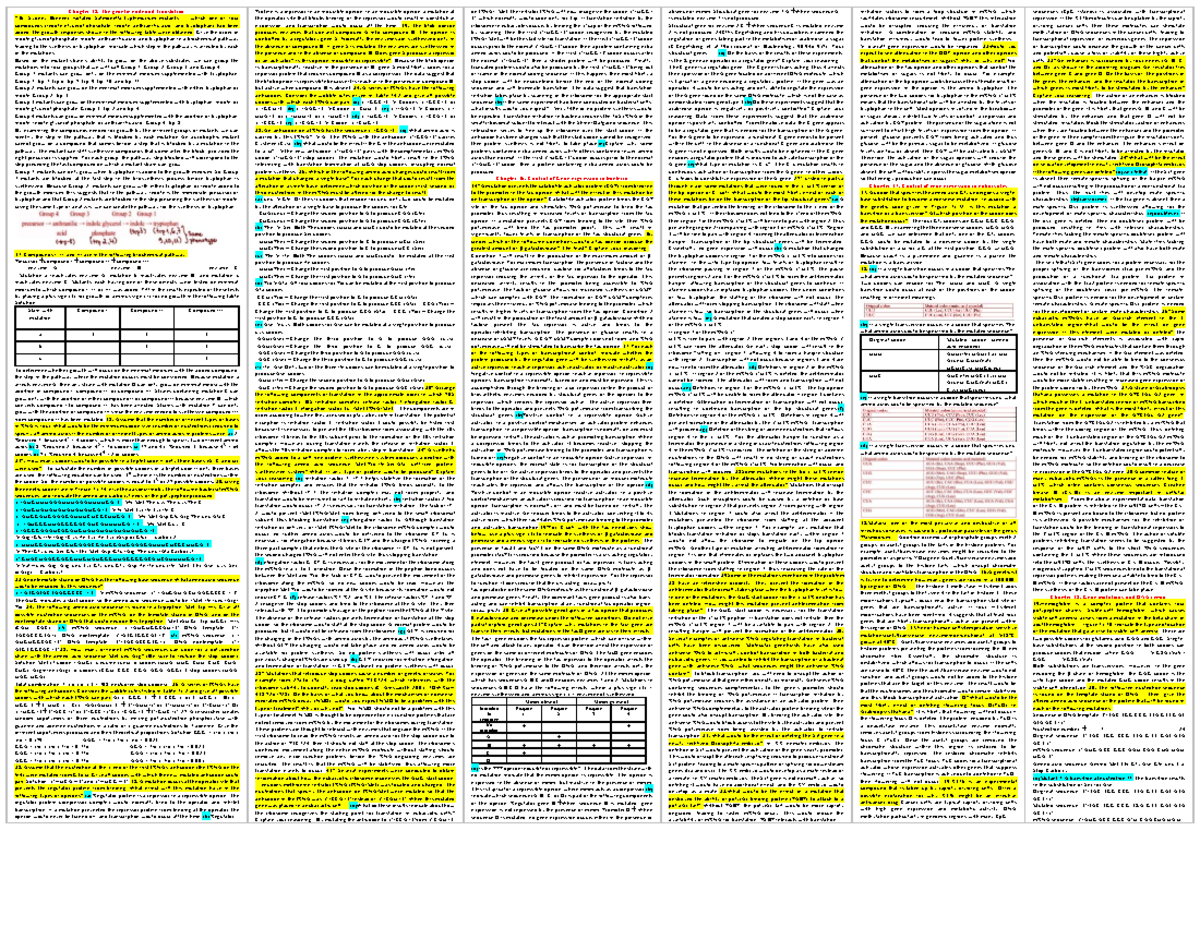 Gen 20: Final Exam Review - Chapter 15 & 16 Insights on Genetic Code ...