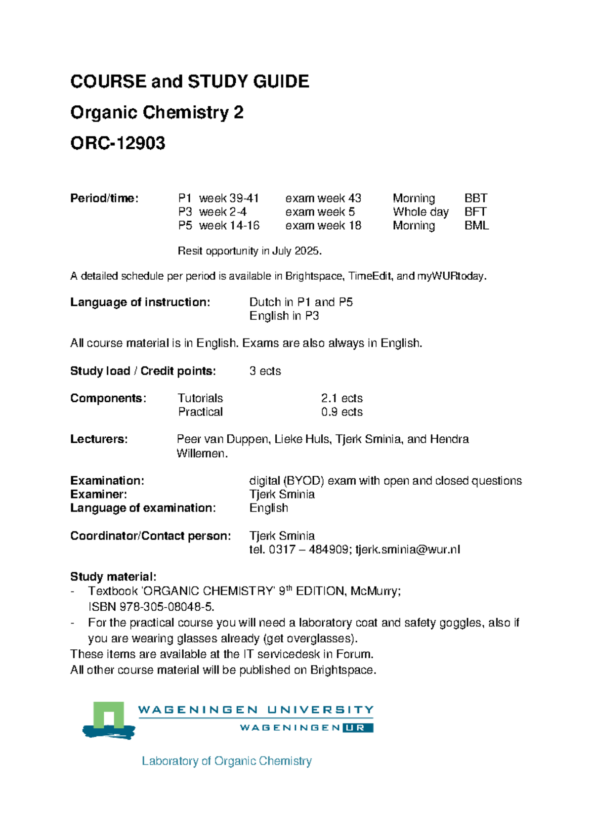 Organic Chemistry 2 Study Guide - ORC12903 for Final Exam Preparation ...