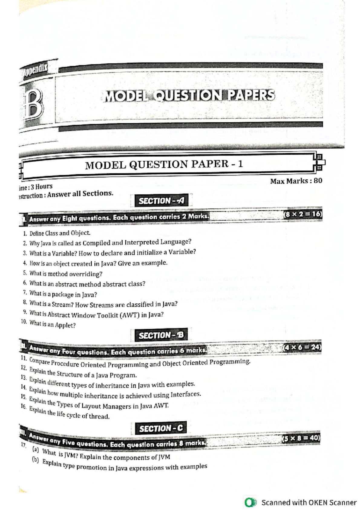 SEP JAVA Model Question Papers: Comprehensive Exam Prep Guide - Studocu