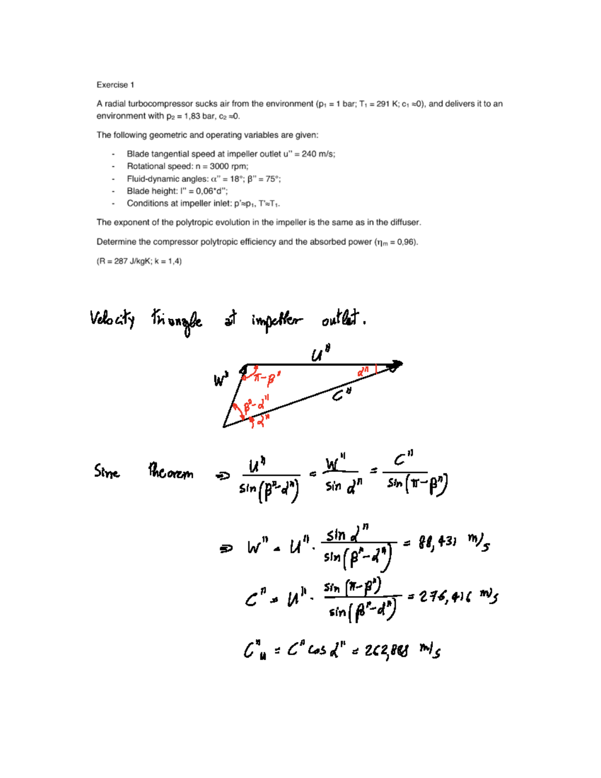 Velocity Triangle Analysis: Mock Exam Solutions (2020) - Studocu