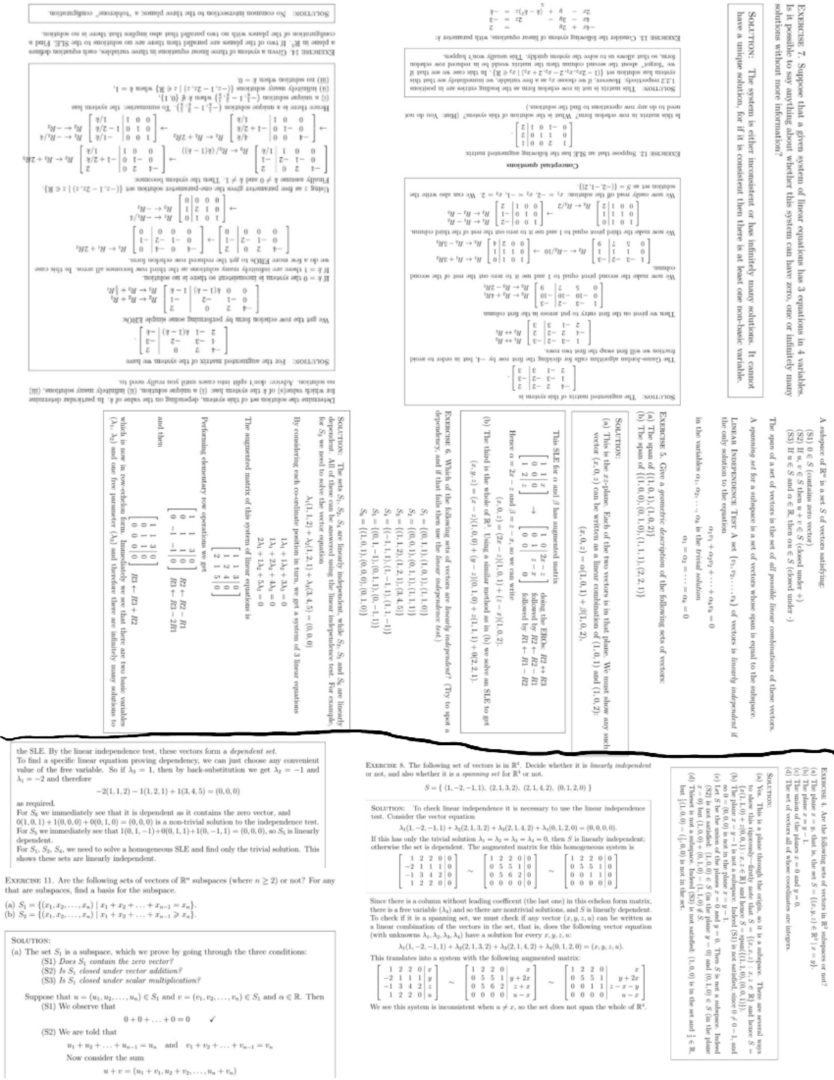 UOPMIGUOS Linear Independence and Dependency Notes for Test - Studocu