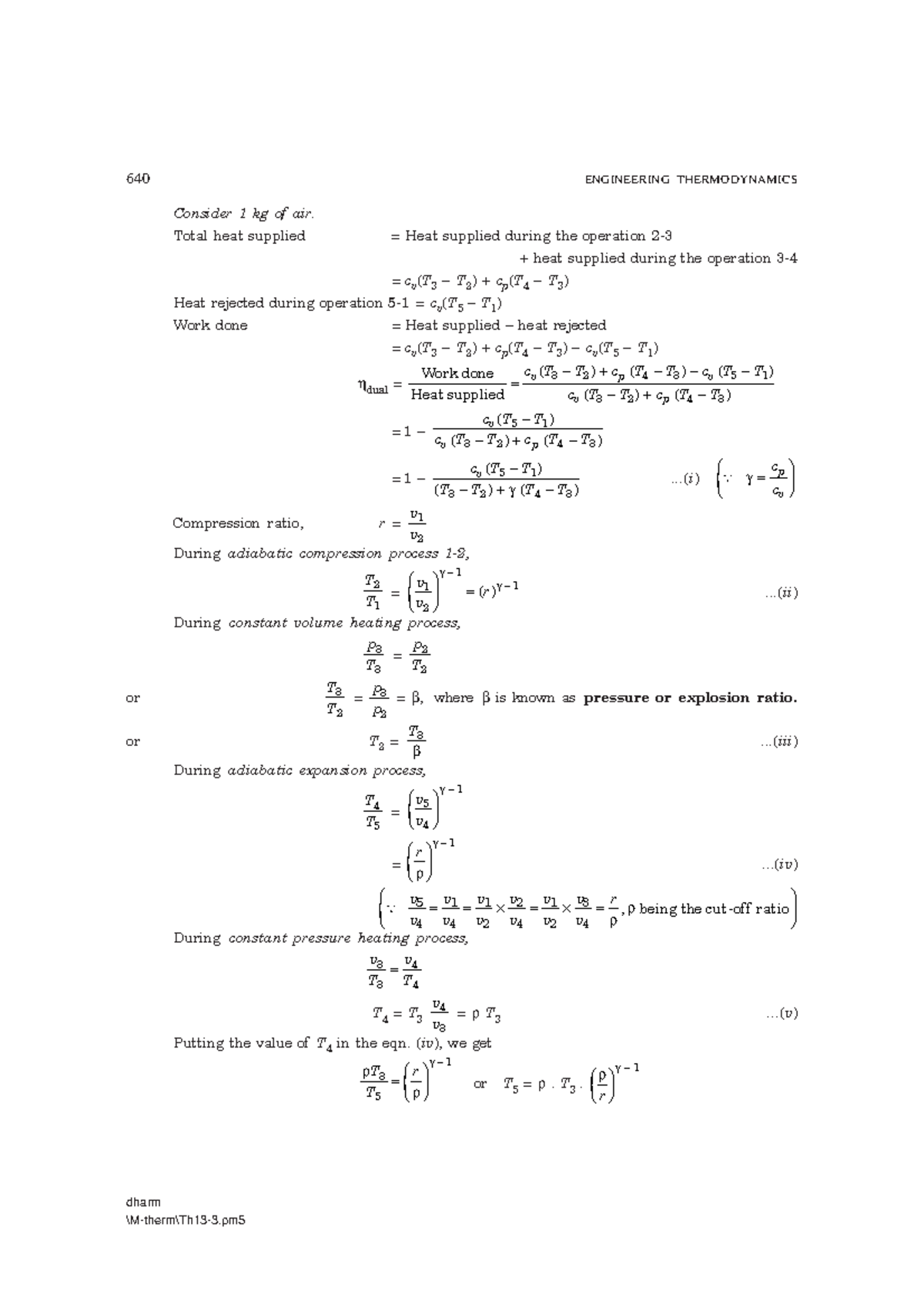 640 ENGINEERING THERMODYNAMICS: Heat Transfer and Work Analysis - Studocu