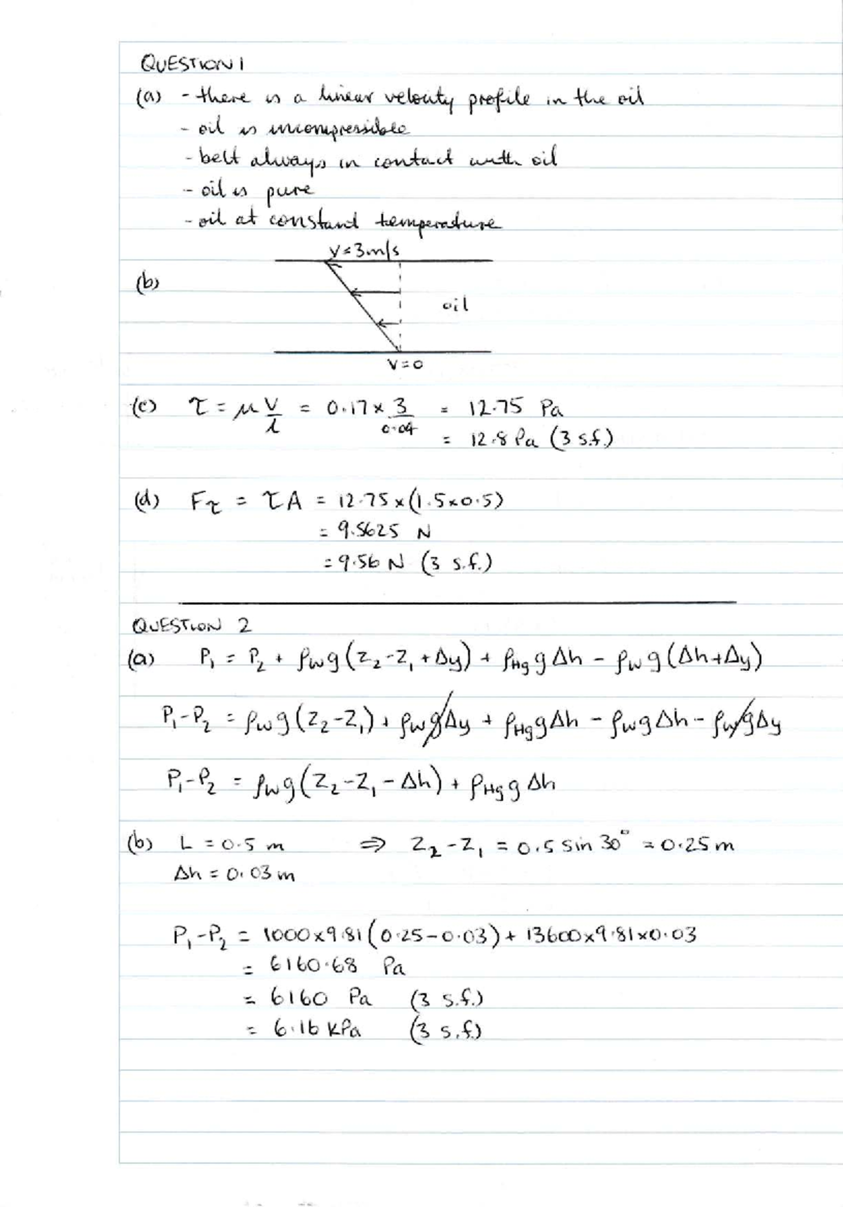 ENGG252 Week 13 Workshop Solutions - Fluid Statics - Studocu