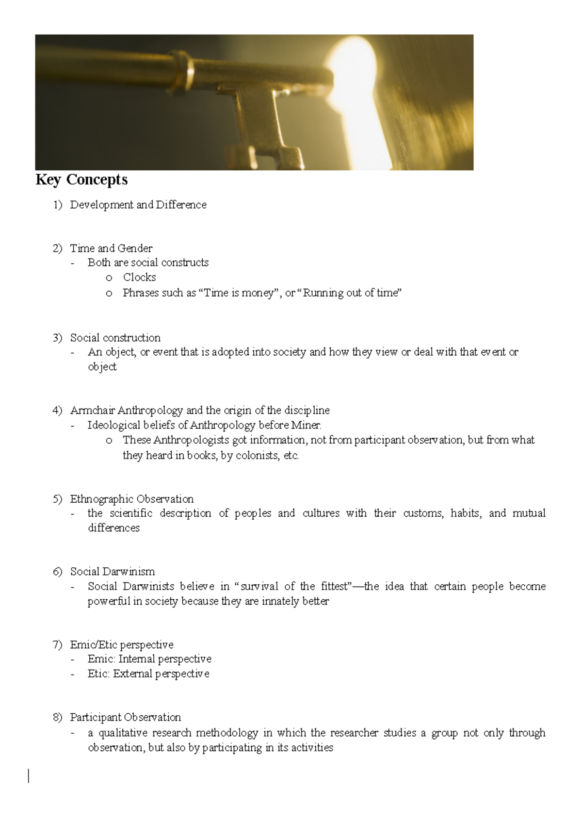 Key Concepts in Anthropology: Development, Gender, and Social ...