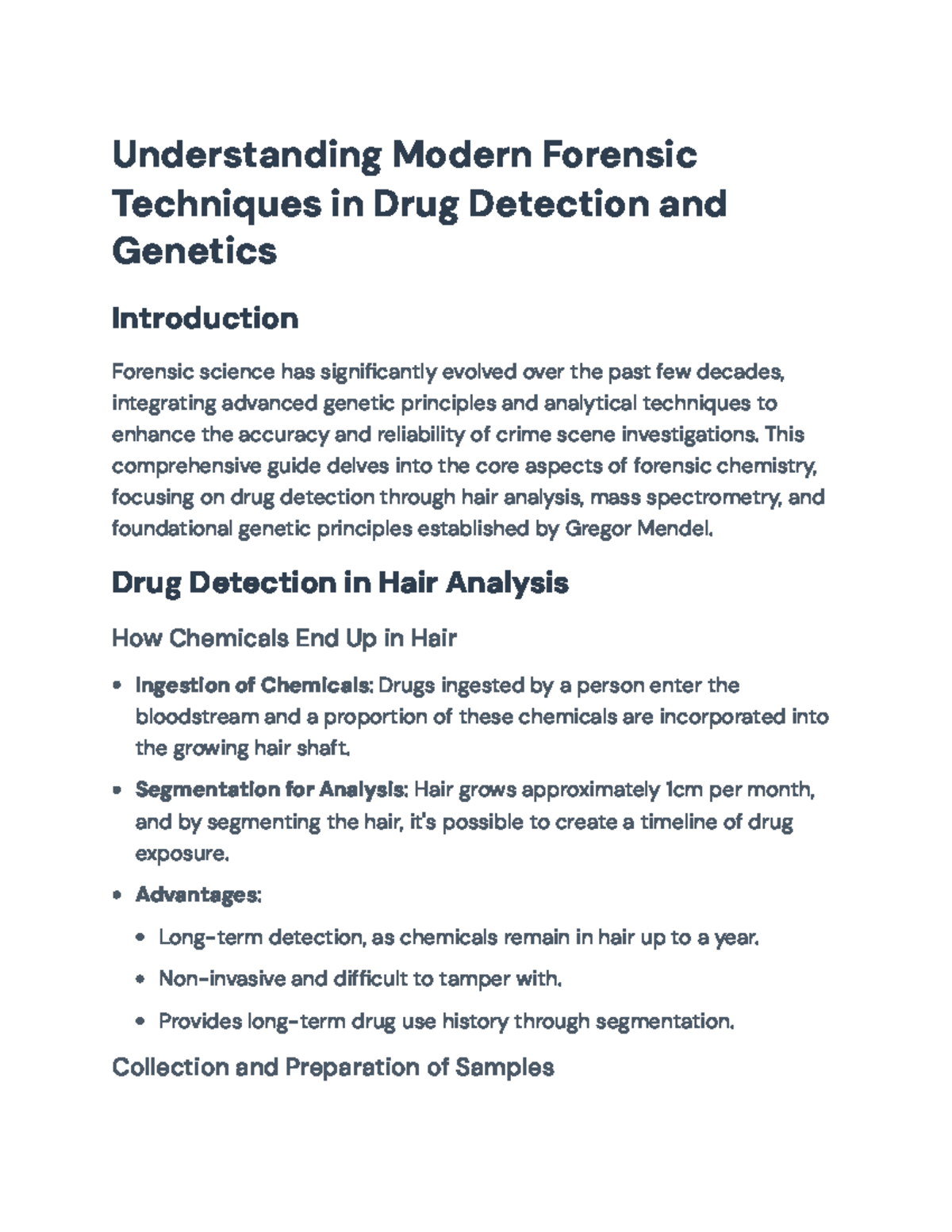 Forensic Techniques in Drug Detection & Genetics: A Comprehensive Guide ...