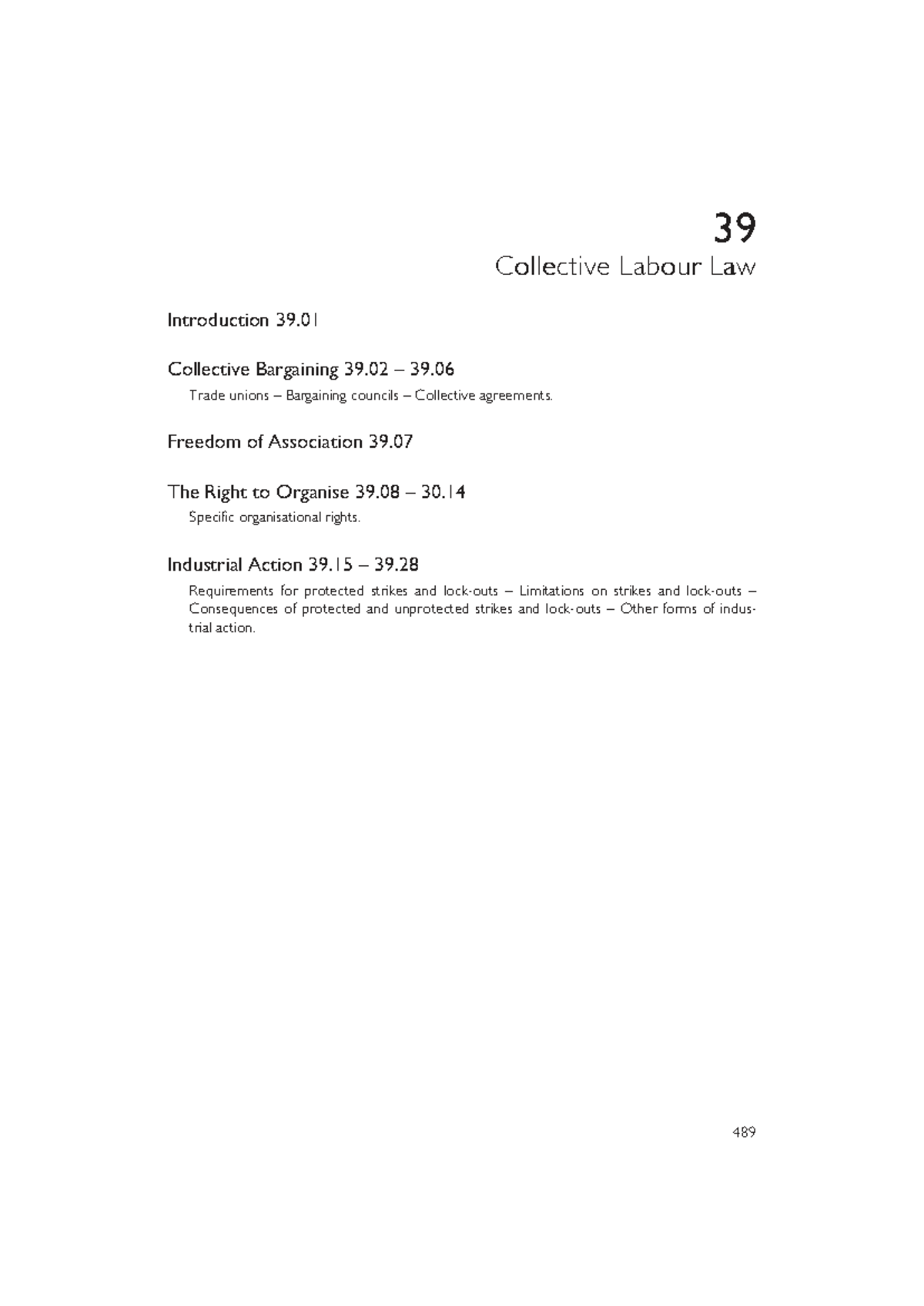 BER Labour Law Chapter 39: Collective Bargaining and Industrial Action ...