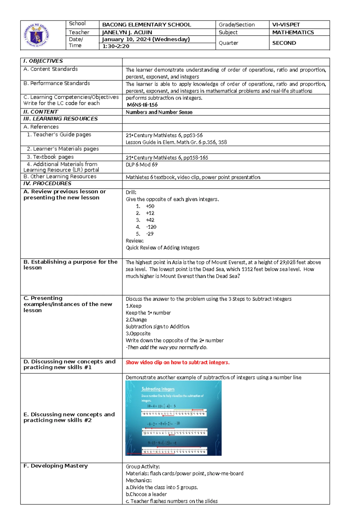 DLP-4As - Grade 11 Daily Lesson Plan and Teaching Procedures - Studocu