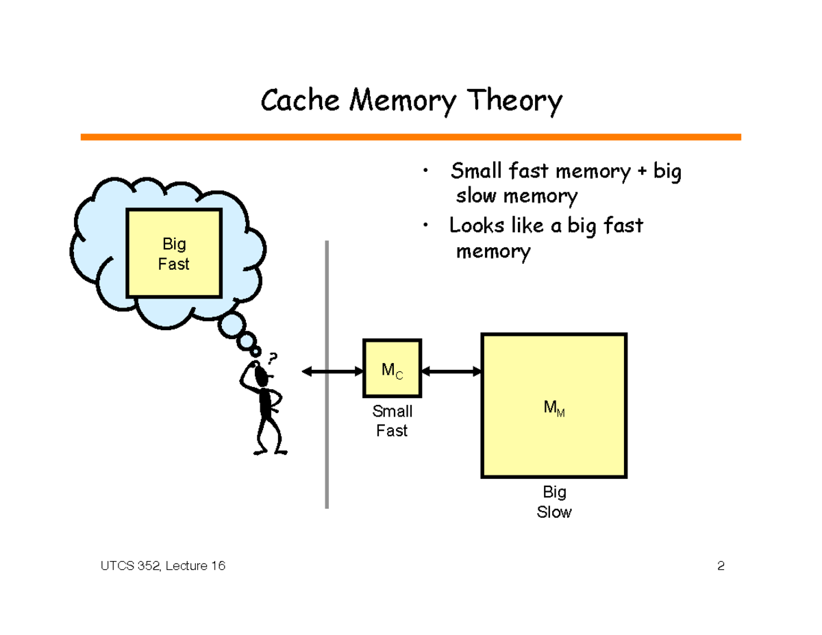 06-Cache-notes - cache details - Cache Memory Theory • Small fast ...