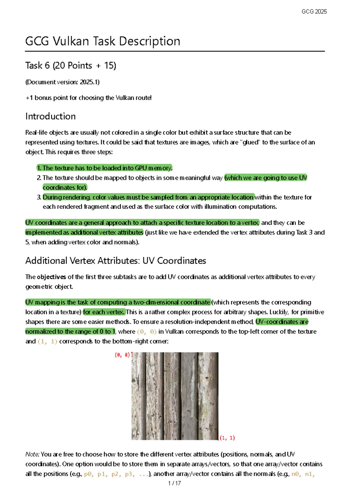 GCG 2025 Final Exam: Vulkan Task 6 - Texture Mapping and UV Coordinates ...