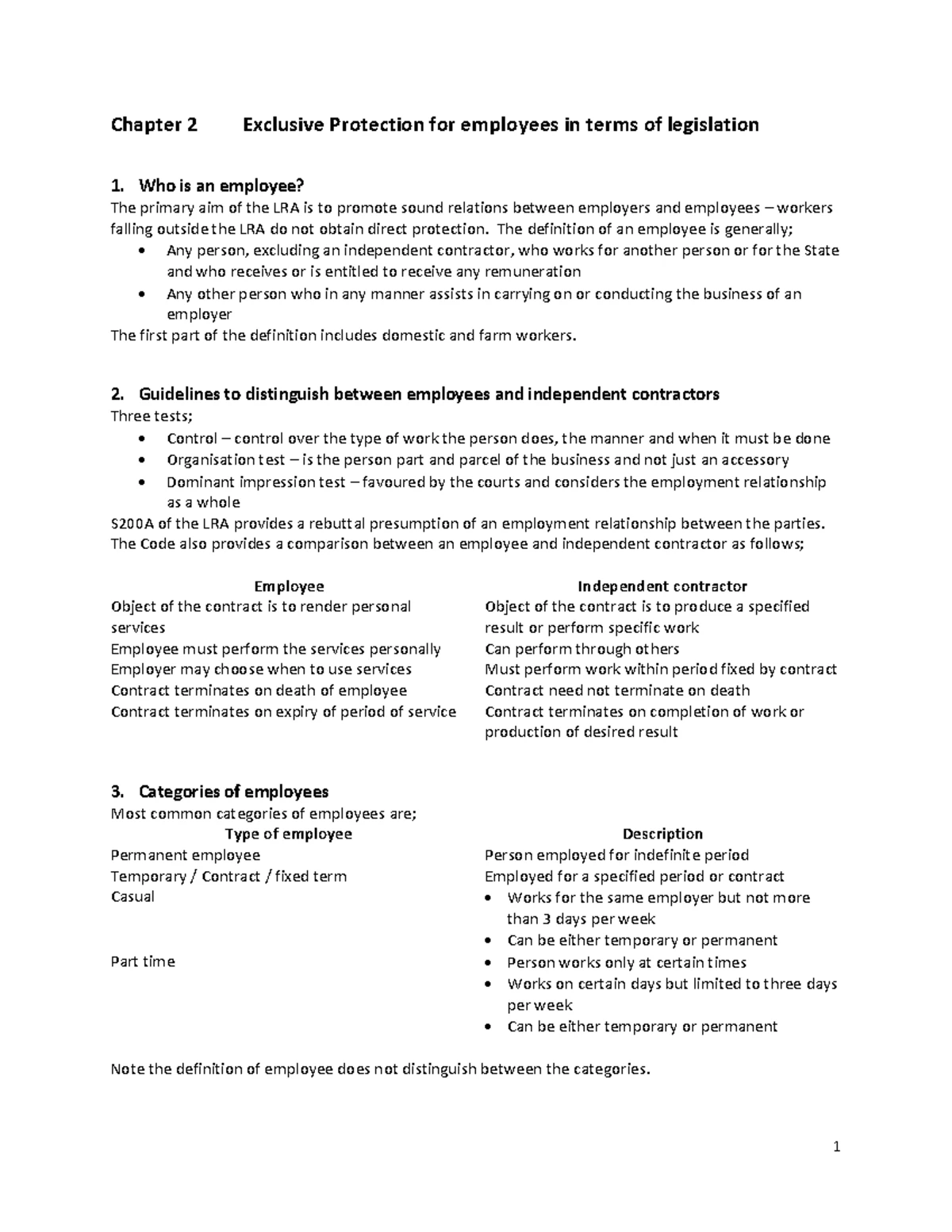 Labour Law Lecture Notes Labour Law Ice Task St The Ccma The Ccma