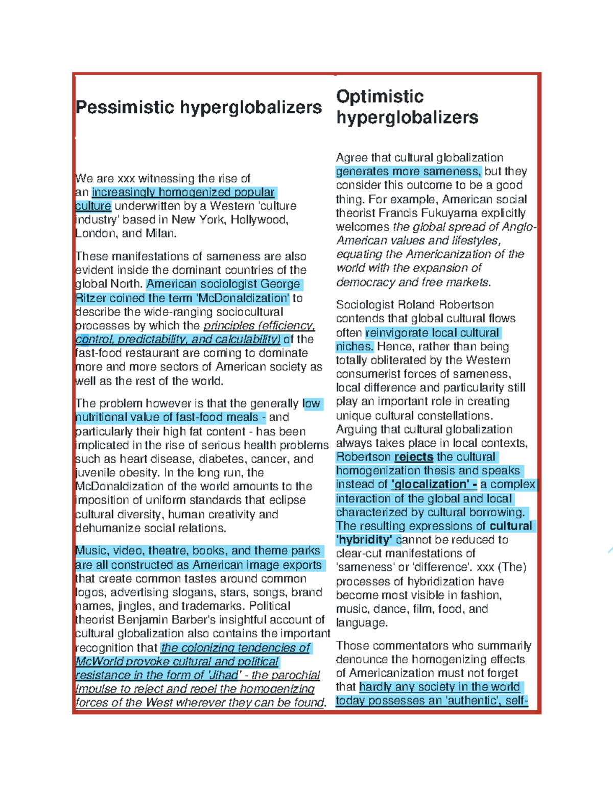 Pessimistic vs Optimistic Hyperglobalizers: Cultural Globalization ...