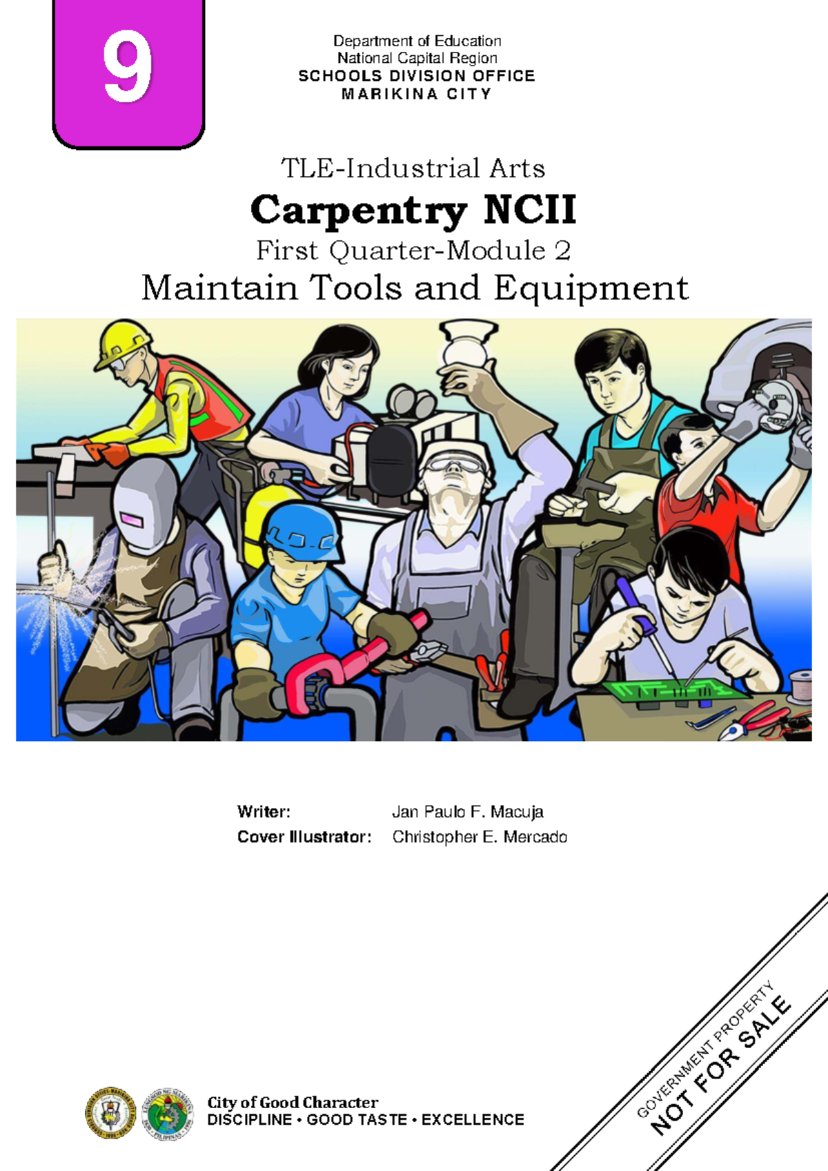 TLE Carpentry NCII Grade 9 Q1 Module 2: Tool Maintenance Guide - Studocu