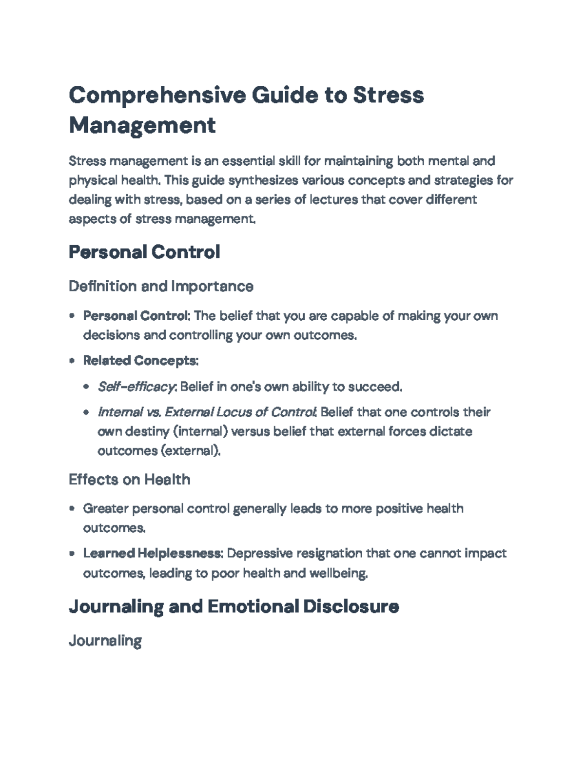 Stress Management Strategies for Well-being: A Comprehensive Guide ...