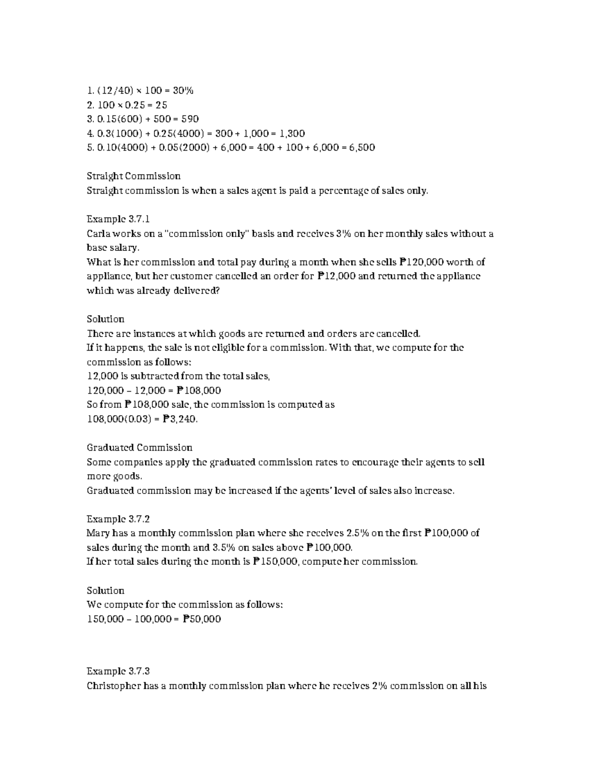 Commission Examples: Understanding Straight and Graduated Commissions ...