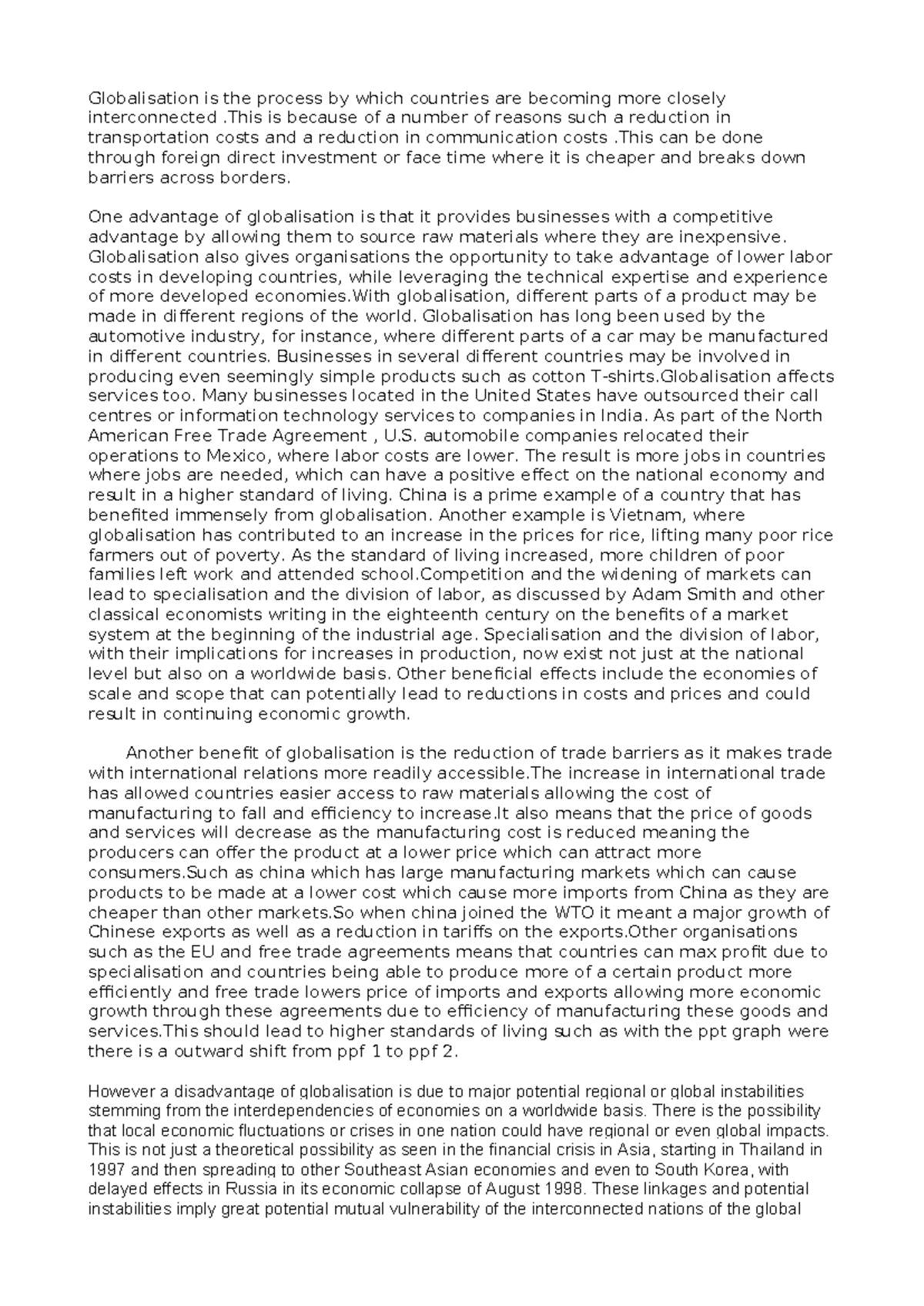 Globalisation: Interconnected Economies and Their Impacts - Studocu