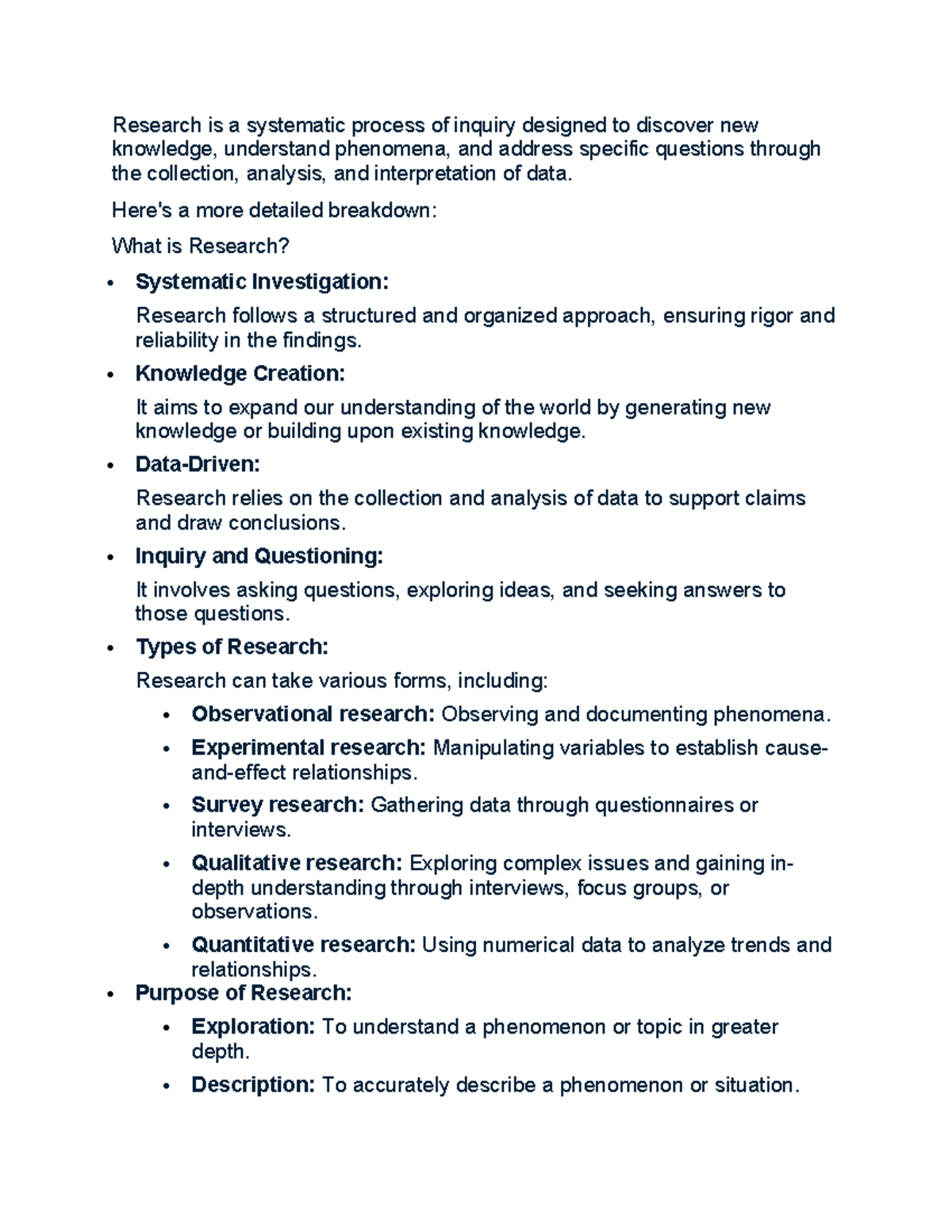 1. Research intro - Lecture - Research is a systematic process of ...