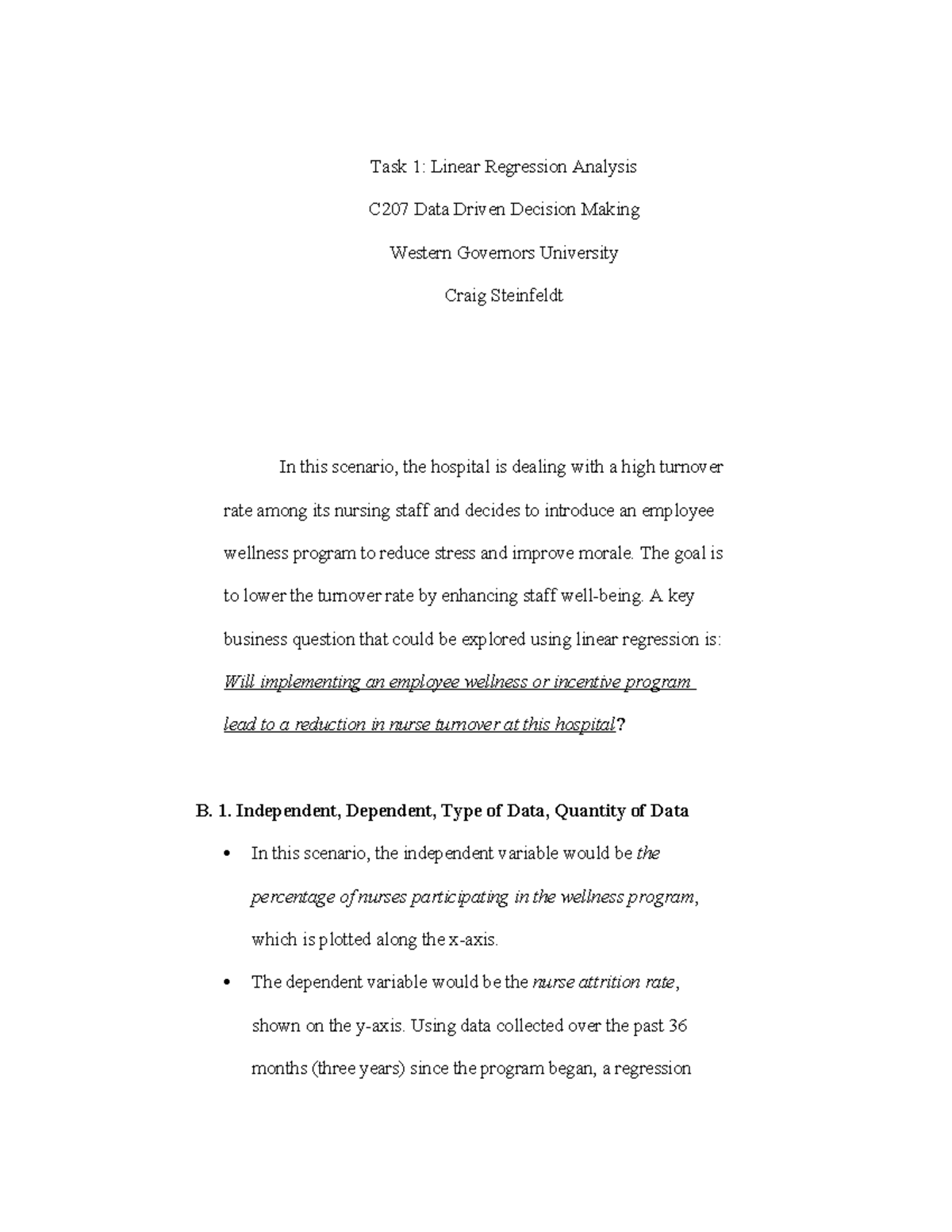 C207 Task 1 11 - C207 data driven decision making… Task one passed ...