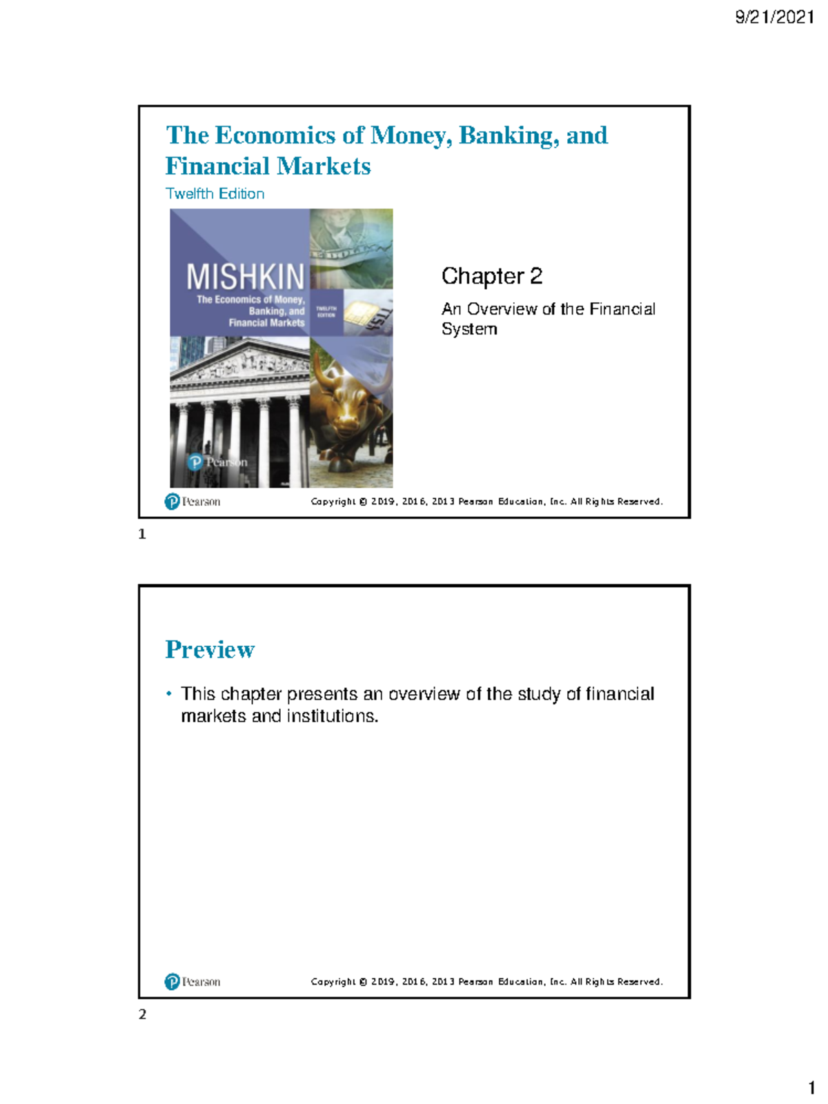 Chapter 02 - Overview of Financial System and Its Components - Studocu