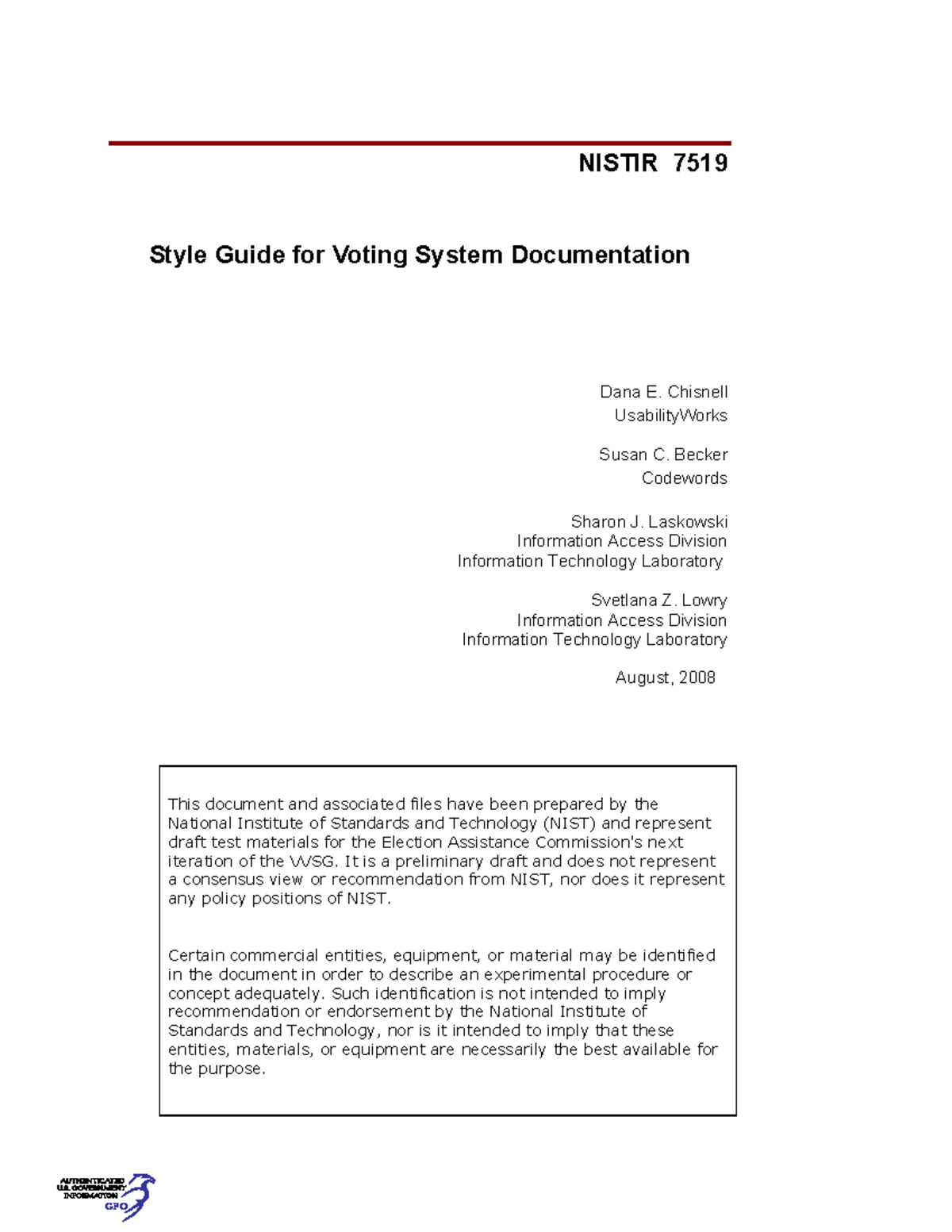 Govpub-C13-5fb388184 badffd 717e04ab7e7100a55 - NISTIR 7519 Style Guide ...