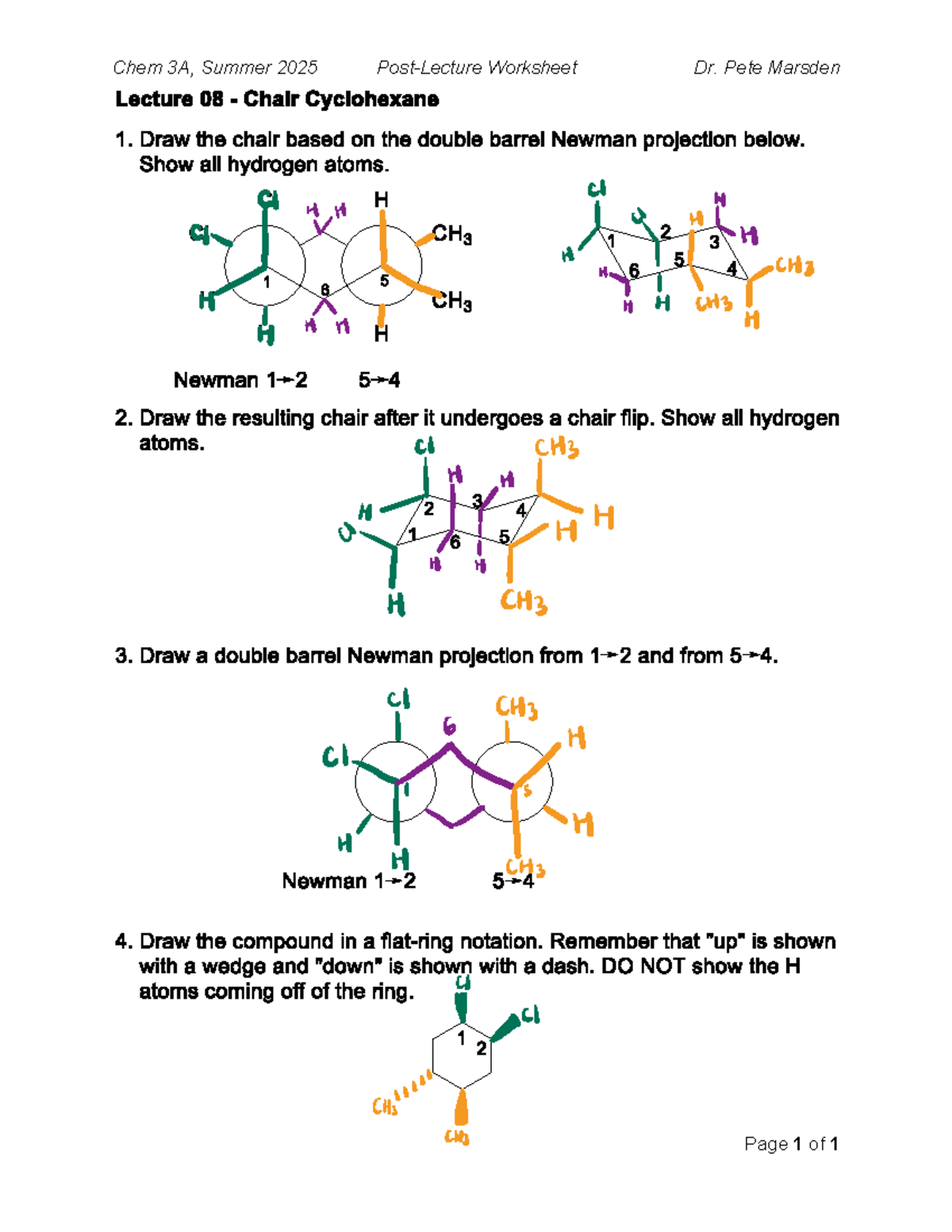 PLWS 8 - PLWS 08 - CHEM 3A - Chem 3A, Summer 2025 Post-Lecture ...