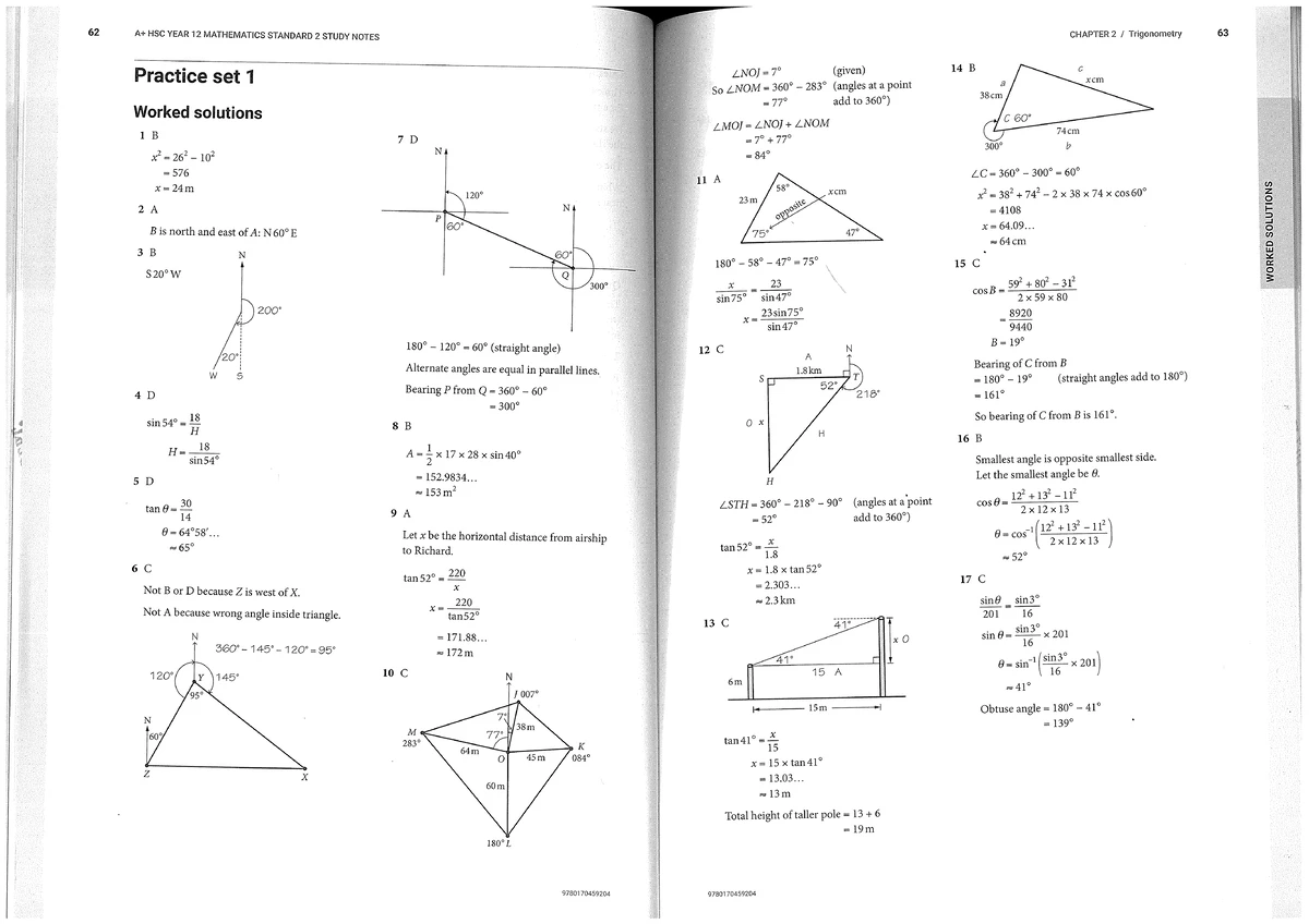 Year 12 Mathematics Standard Task 3 Solutions 2023 - Studocu
