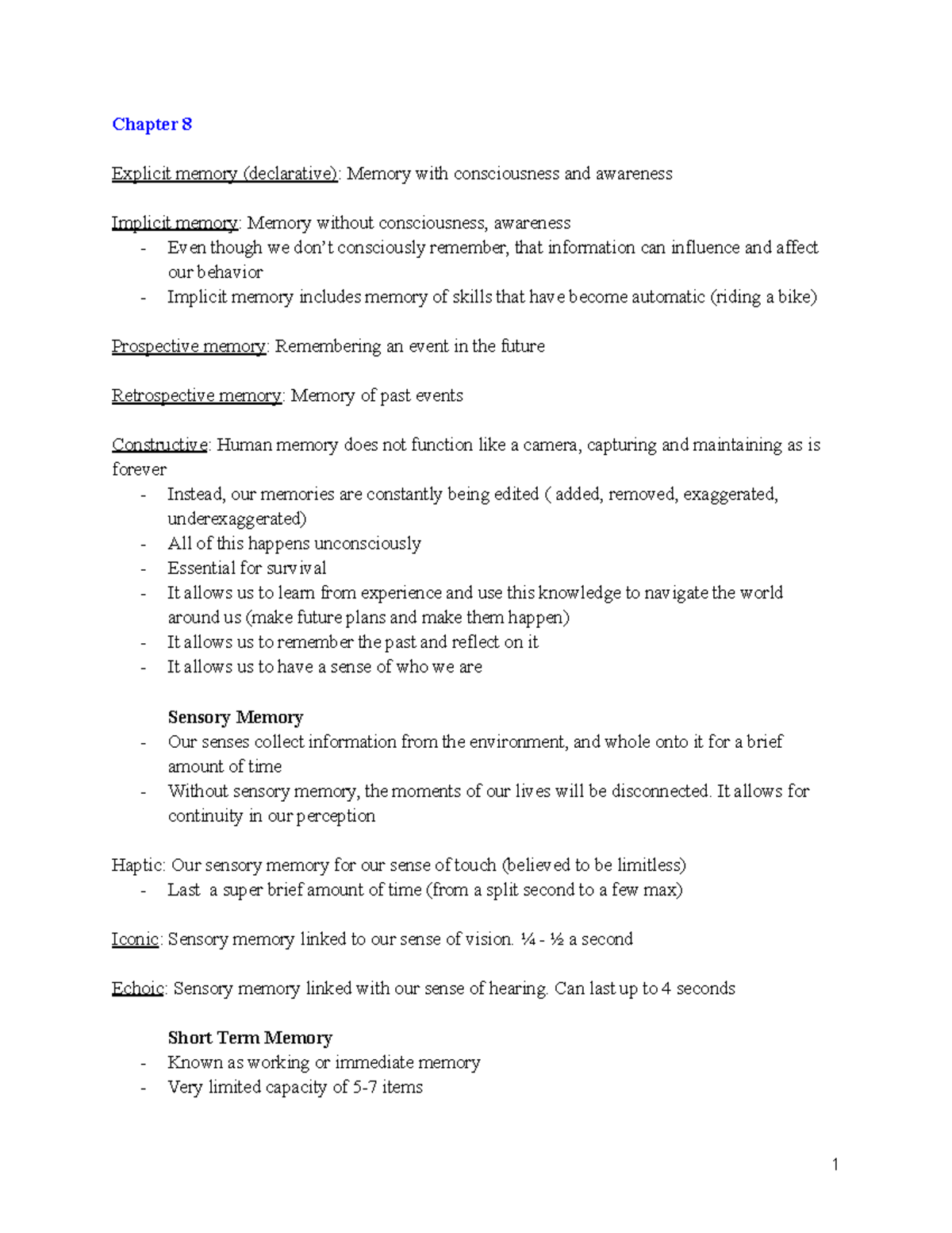 Chapter 8: Memory Types and Processes - Studocu