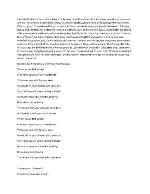 THE SWAN Princess Script - Once upon a time there were two kingdoms ...