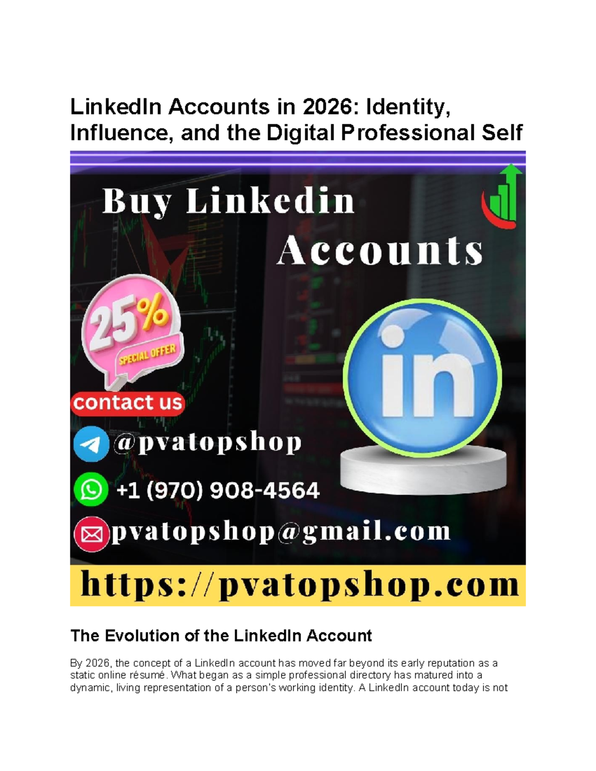 LinkedIn Accounts in 2026: Evolution of Digital Professional Identity ...