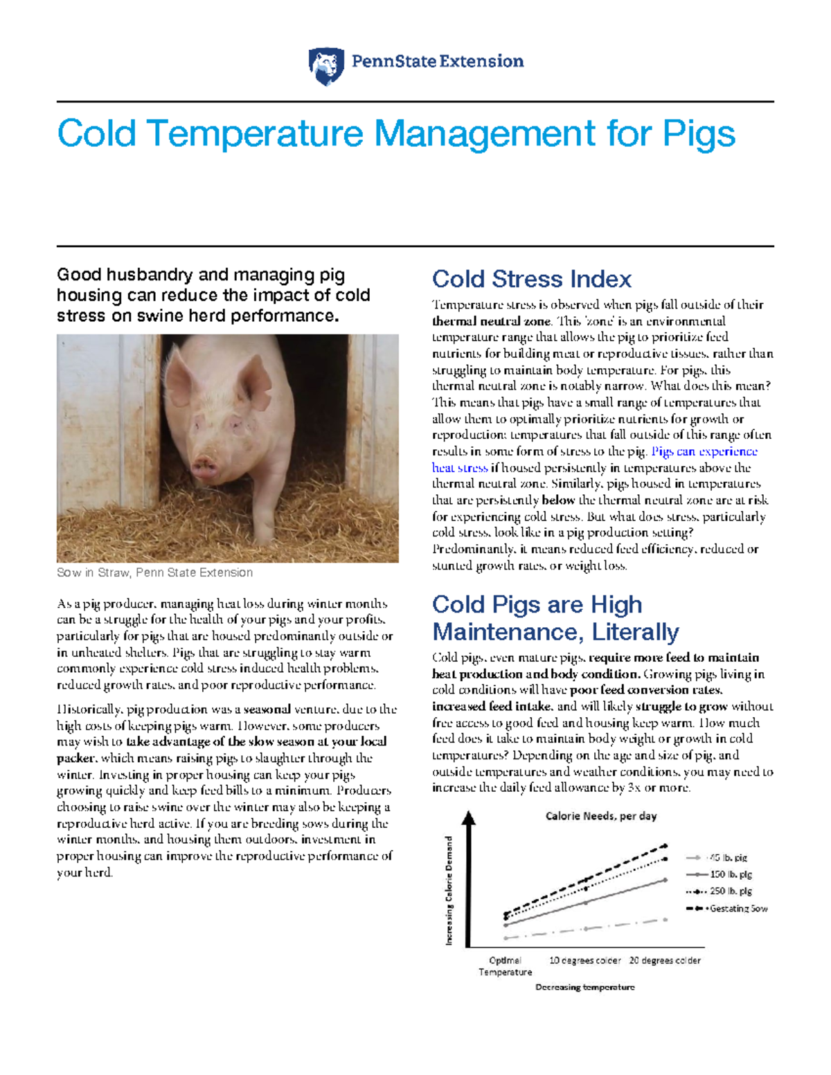 Art-6111 - Cold Temperature Management Practices for Pigs - Studocu