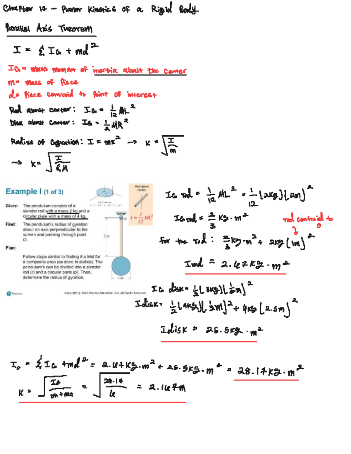 Kinetics of Rigid Bodies: Test 3 Study Notes (Course Code: TMD) - Studocu