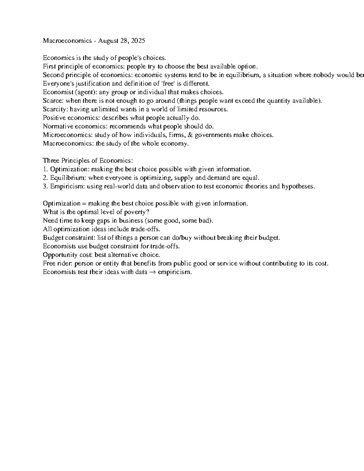 Macroeconomics Notes: Principles and Concepts Overview - Studocu