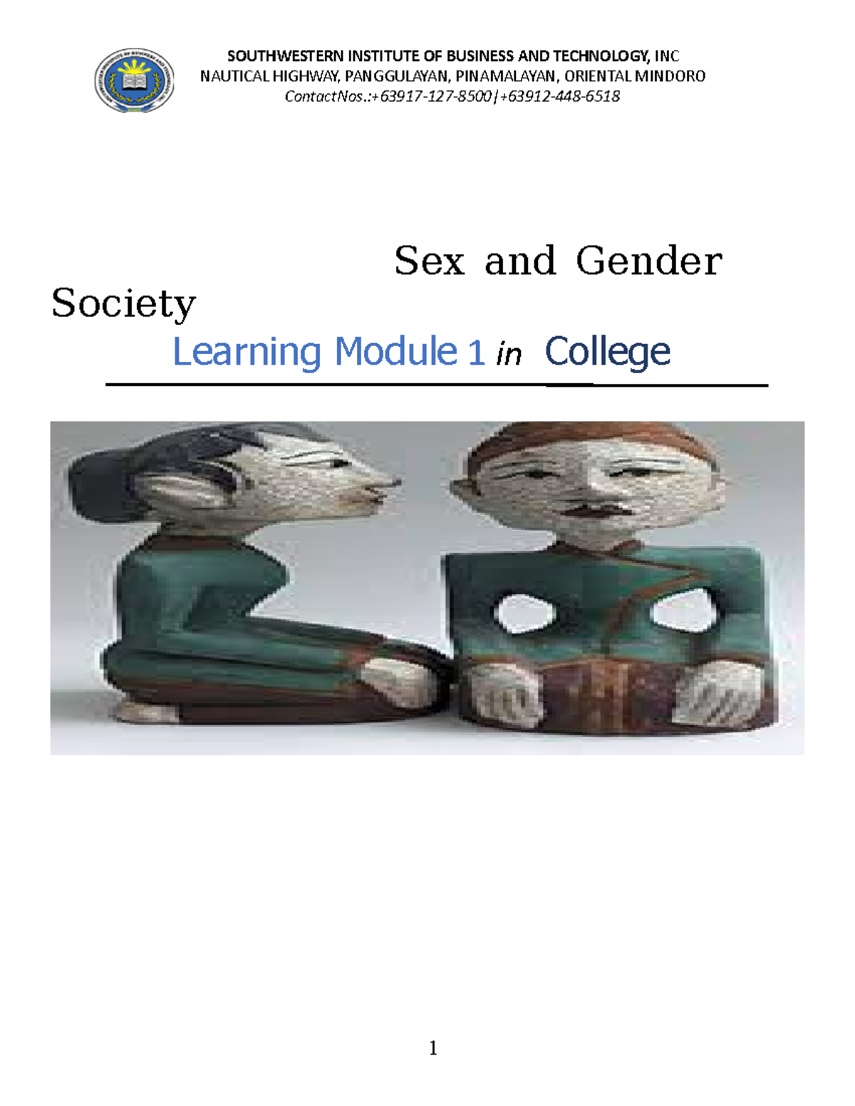 Understanding Sex and Gender in Society: Freshman Overview - Studocu