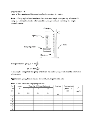 Lab-1 - Physics practical sheet 1 - Experiment No: 01 Name of the ...