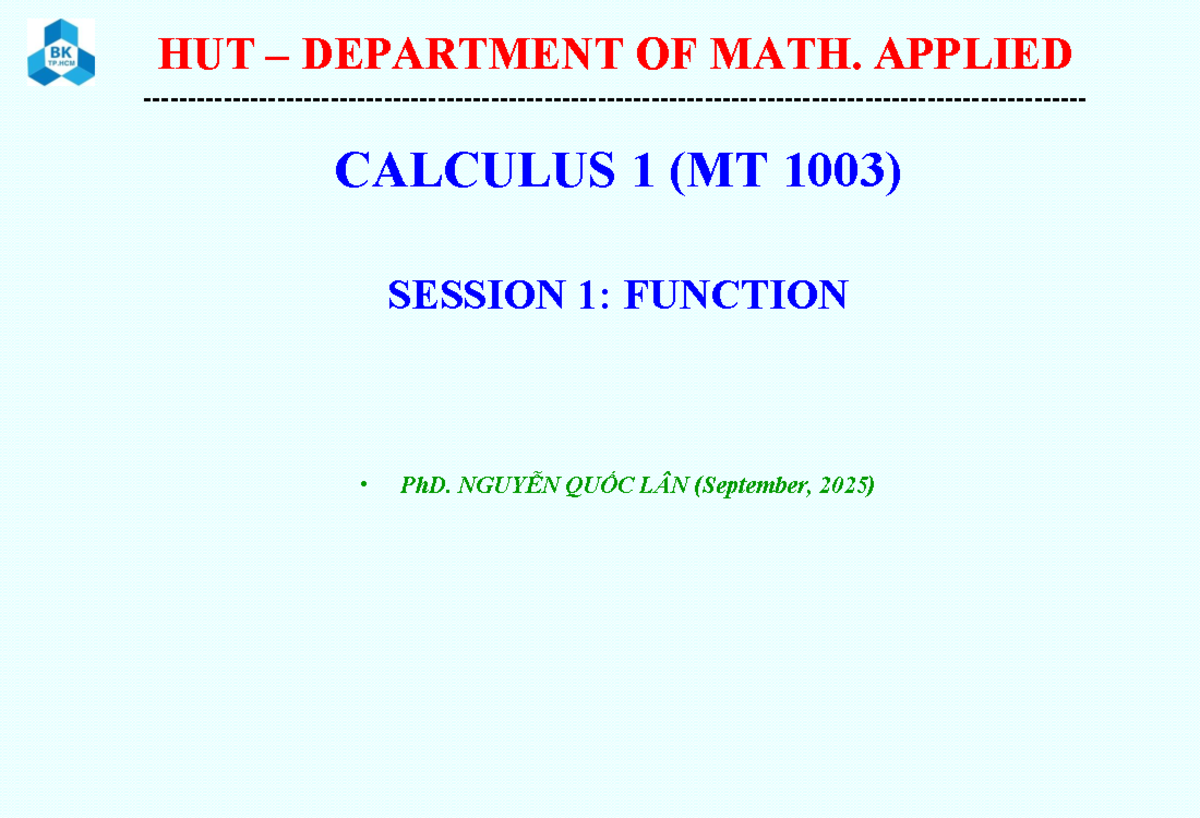 Applied Calculus 1 (MT 1003) Functions Overview and Concepts - Studocu