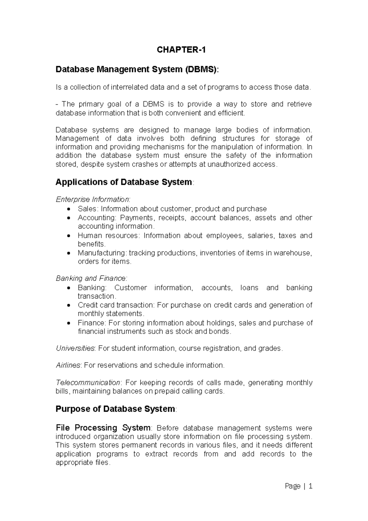 6th Sem DBMS Final Exam Reference Notes on Database Management Systems ...
