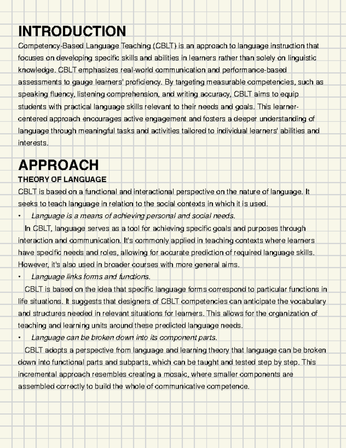 CBLT: Principles and Practices of Competency-Based Language Teaching ...
