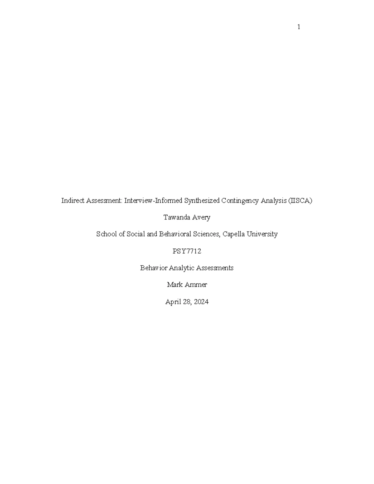 PSY7712 Unit 8 Assignment: Experimental Analysis Overview and Insights ...